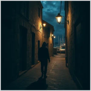 Zonas peligrosas de Baiona por la noche