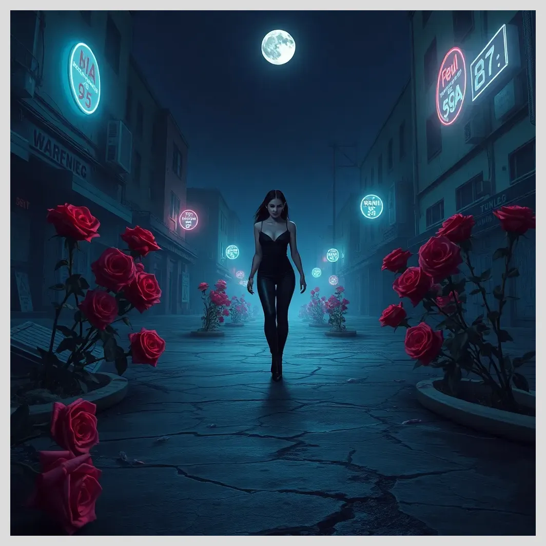 Zonas peligrosas de rosas por la noche